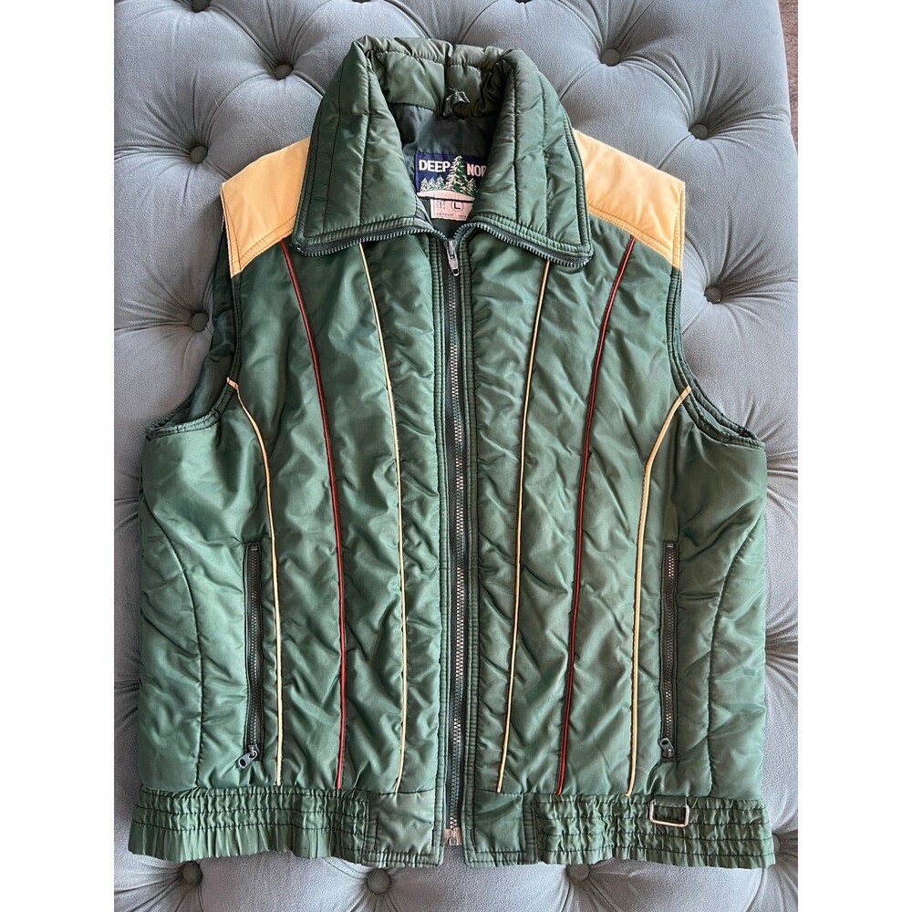 Vintage Deep North ski vest / jacket Large Green